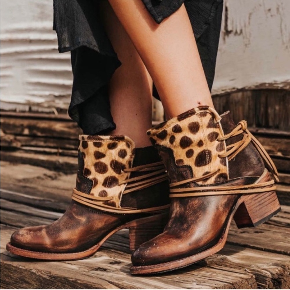 Freebird by Steven Brown Leopard Ankle Boots
